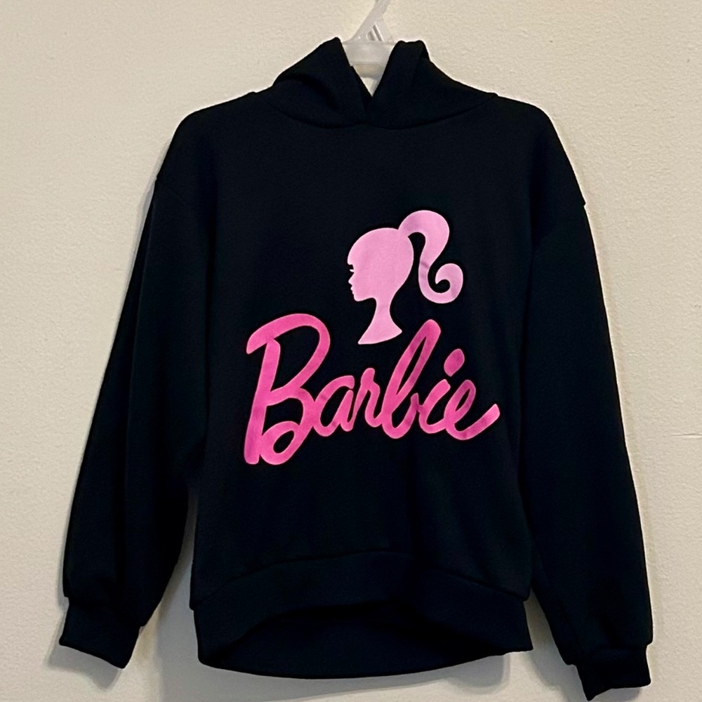 Girls Barbie Hoodie, EUC, Size Kids Large (14)